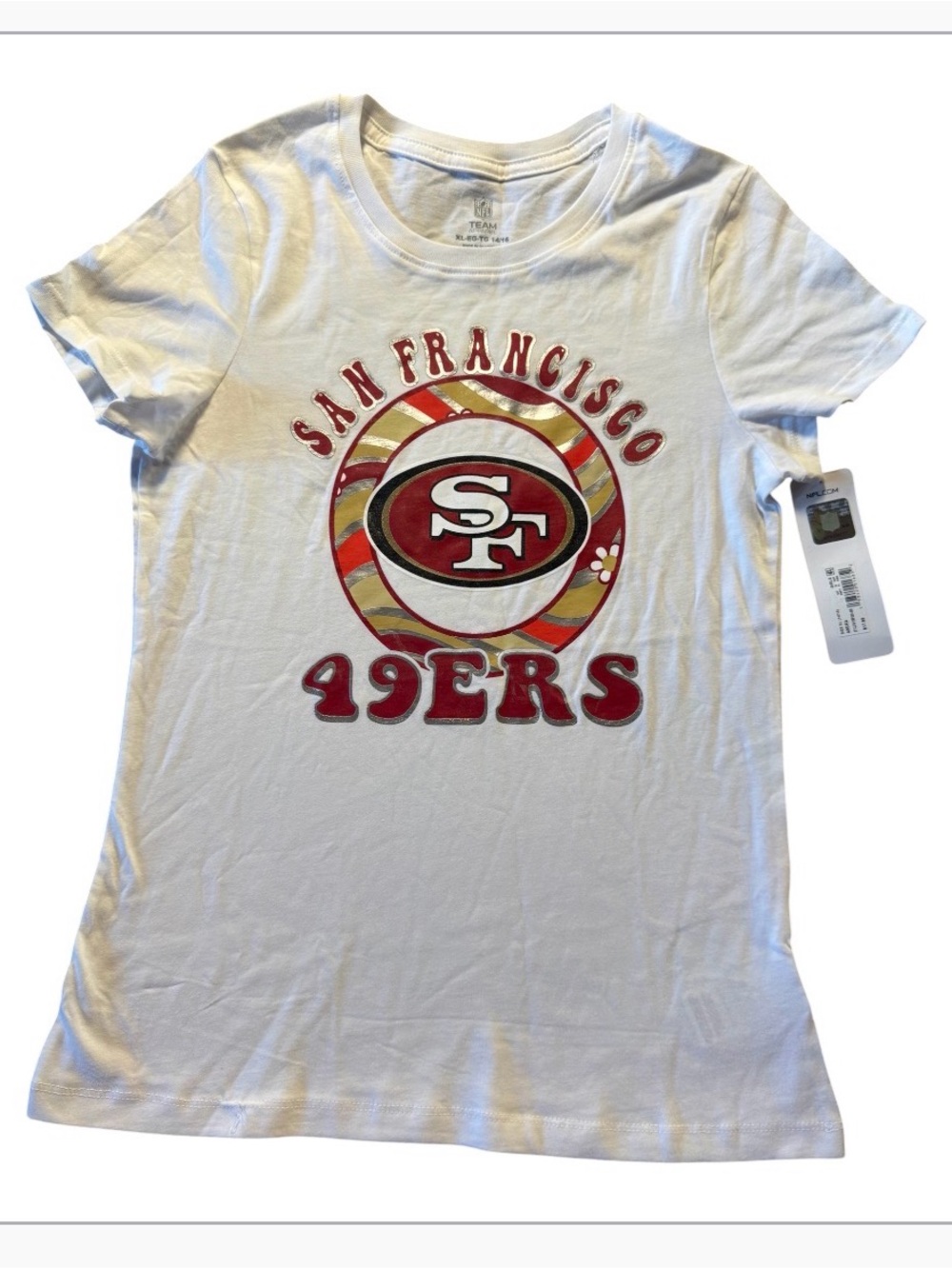 San Francisco 49ers Girls Graphic T-Shirt XL 14/16 NWT